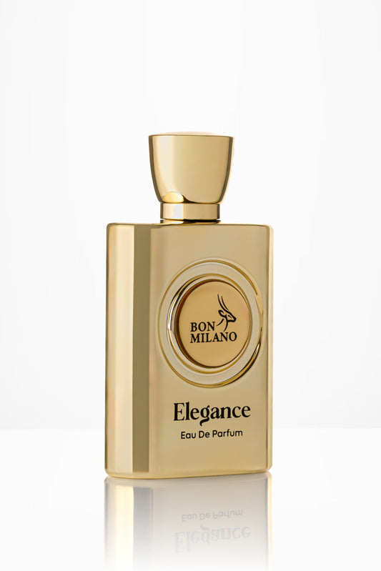 Elegance by Bon Milano, fragrance bottle and packaging