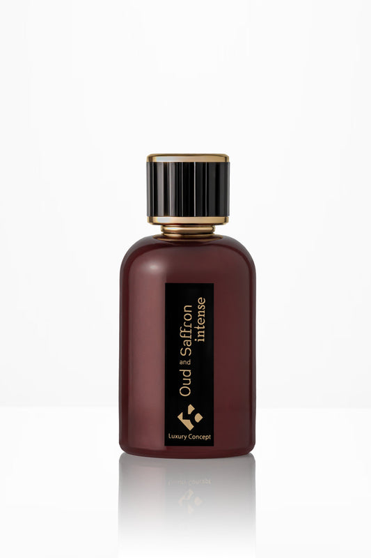 Oud and Saffron Intense by Luxury Concept, fragrance bottle and packaging