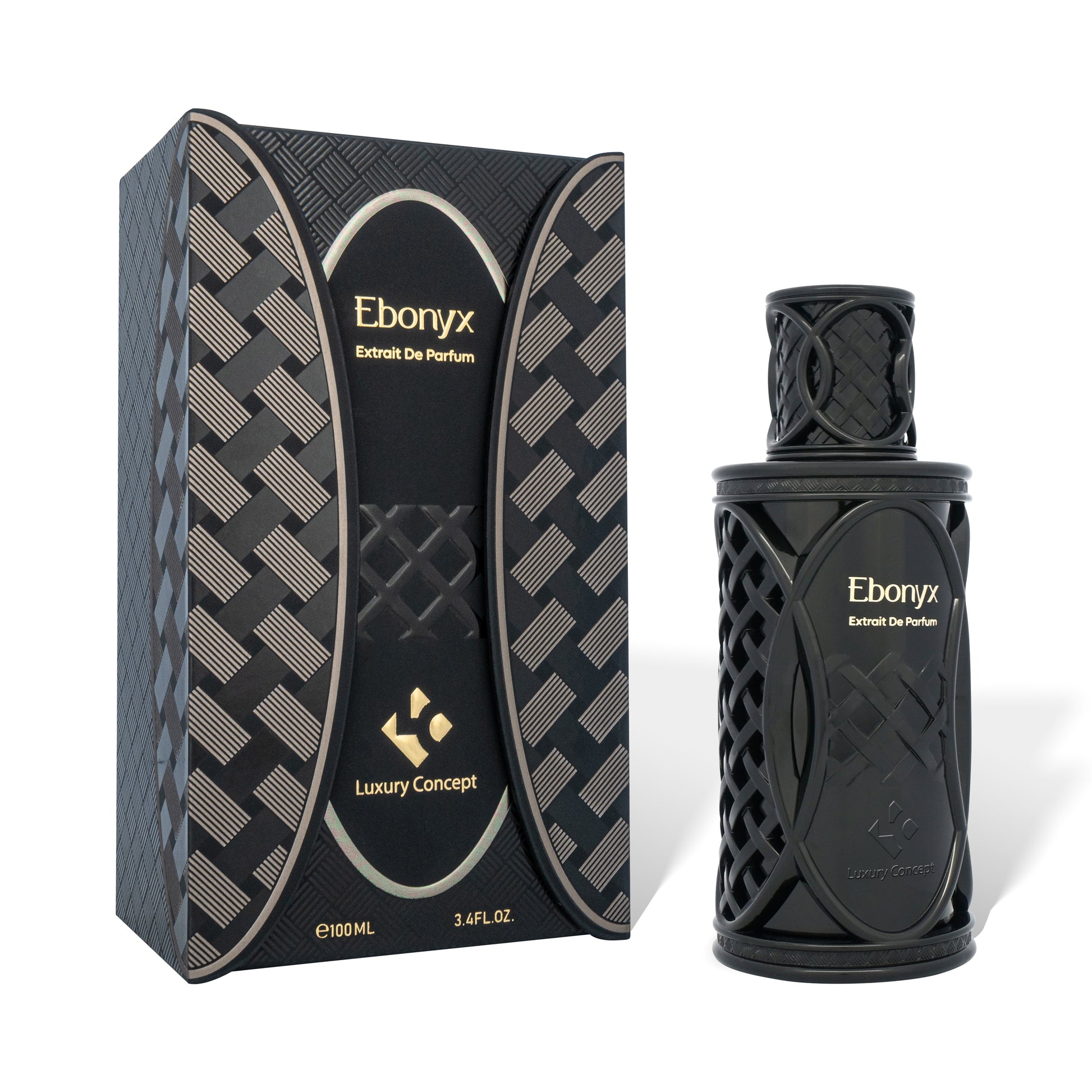 Ebonyx by Luxury Concept with luxury perfume packaging and black eau de parfum bottle from the Cosmos Collection