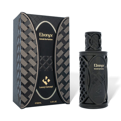 Ebonyx by Luxury Concept with luxury perfume packaging and black eau de parfum bottle from the Cosmos Collection