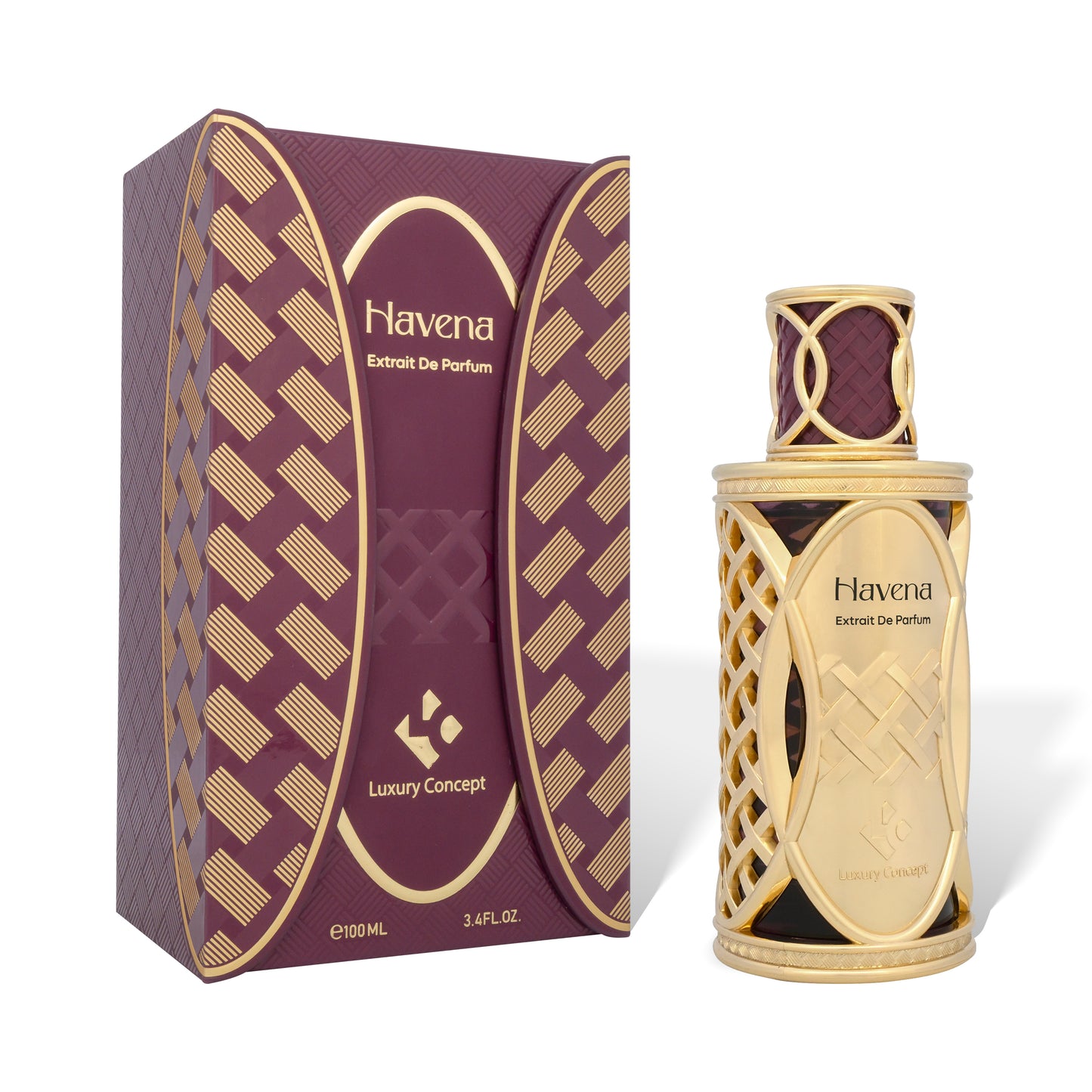 Havena high end fragrance bottle with luxury packaging inspired by Jupiter warmth and abundance