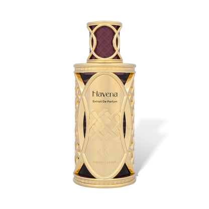 Havena luxury amber eau de parfum bottle with warm caramel vanilla musk notes from the Cosmos Collection by Luxury Concept 