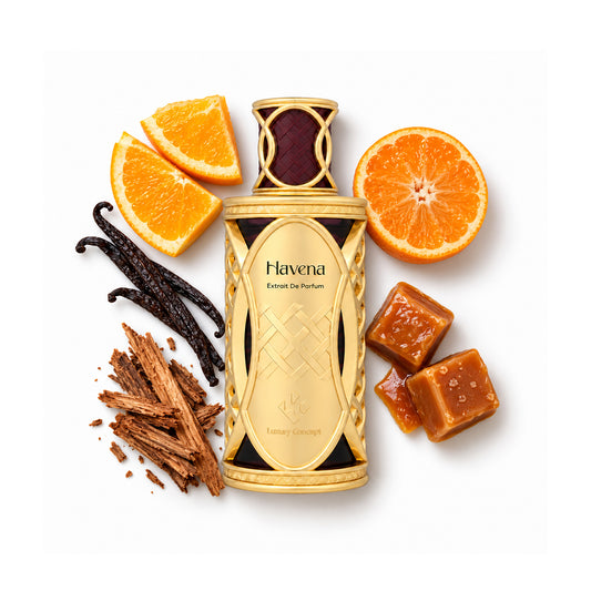 Havena extrait de parfum. It is a very long lasting luxury perfume for women.